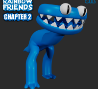 STL file BLUE FROM RAINBOW FRIENDS - ROBLOX. TWO STL MODEL. 🌈・3D