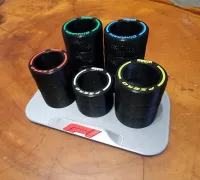 F1 Tires - Pencil/Pen Holder by AstroStock, Download free STL model