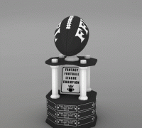 STL file 🏈 Football Trophies 🏆 ・Model to download and 3D print・Cults