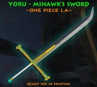 Yoru Dracule Mihawk Sword - One Piece Live Action - Arma Cosplay imprimible  en 3D・Cults