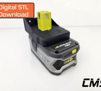 Ryobi 18V Battery Mount by InnesPort, Download free STL model