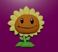 SunFlower - Plants Vs Zombies  The3Dprinting 3D print Dioramas, Models and  Props