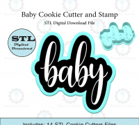 STL file Baby shower cookie cutters - #08 - baby bodysuit (style 3)・3D  printer design to download・Cults