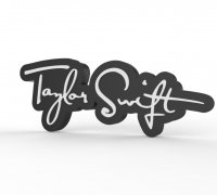 Taylor Swift 3D Printed Straw Topper
