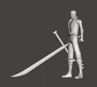 STL file one piece Dracule Mihawk sword Yoru 🗡️・3D printer