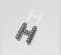 STL file Alphabet letters h key holder・3D printer model to download・Cults
