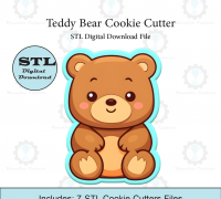 Valentine Teddy Bear Cookie Cutter STL – sheyb