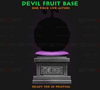 STL file HANA HANA NO MI - ONE PIECE DEVIL FRUIT + BASE 😈・3D