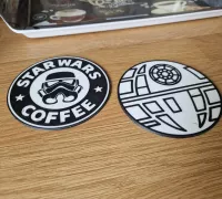 Free STL file Star Wars coasters & holder ⭐・Model to download