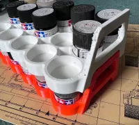 Skadis Tamiya 250ml Thinner and Airbrush Cleaner containers rack by Apex23, Download free STL model