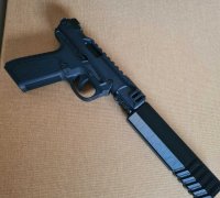 Airsoft King Arms PDW 9mm Mock Suppressor by m00nd0gg, Download free STL  model