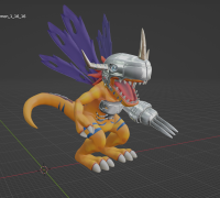 STL file Digimon Ghost Game GulusGammamon 🐉・3D printer model to