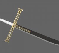 one piece mihawk sword Yoru 3D model 3D printable