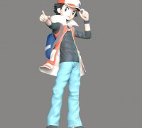 Trainer Red - Pokémon (3D Sprite) - Download Free 3D model by MatiasH290  (@matias029) [0cb27c1]