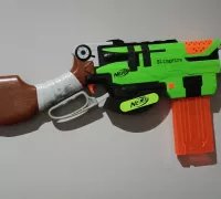 Free STL file nerf zombie leveraction stock 🧟・3D printer design to  download・Cults
