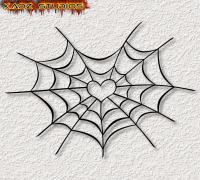 STL file Spiderweb heart wall art spider web love wall decor 2d art  💜・Design to download and 3D print・Cults