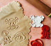 STL file Hello Kitty Luffy One piece Cookie Cutter - Cookies