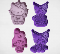 STL file 💕🍪Sanrio Characters (5) Cookie Cutters Pack 🍪💕 ・3D printing  idea to download・Cults
