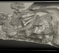 5+ 3d stl tiger bas relief models for CNC Routers, 3D Printer