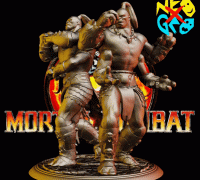 Fan Art Shao Kahn and Goro from MK - Statue | 3D Print Model
