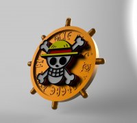 Free STL file one piece keychain, luffy pirate flag/ keychain 🗝️・3D print  design to download・Cults