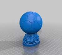 Fichier STL gratuit Ballon PSG vs OM 🦶・Plan pour impression 3D à