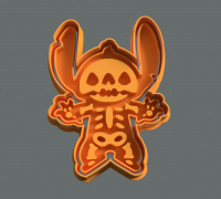 STL file Halloween Stitch - Candy Container 🎃・3D printing idea