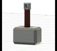 Tiny Hammer - Keychain by Maker Space 307, Download free STL model