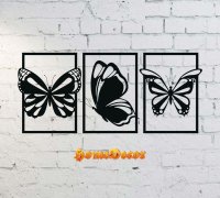 STL file 2 piece set of butterflies wall art butterfly wall decor x2 🎨・3D  printable model to download・Cults