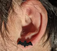 STL file Bat Earring Holder - 2 Sizes of Bat Hangers 🦇・3D printing design  to download・Cults
