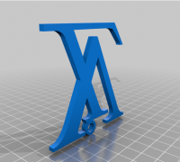 STL file Louis Vuitton Logo Keychain・3D printable model to download・Cults