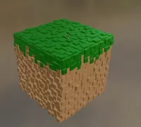 Free OBJ file Minecraft grass block 🌱・Object to download and to 3D  print・Cults