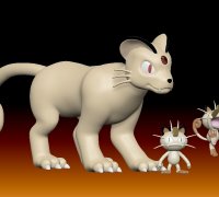 3D Print & paint Meowth air balloon pokemon #3dprinting #3dprint