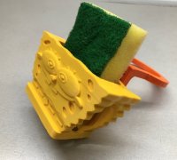 STL file Hooked Sink Sponge Holder 🧽・3D printing idea to download・Cults
