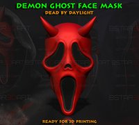 STL file Wearable Scream 6 Ghost Face mask 👻・Model to download
