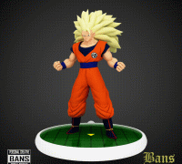3D file Goku Super Saiyan 3 DBZ - STL ready for 3D printing 🎨・3D printer  model to download・Cults