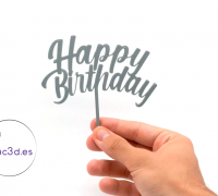 Happy birthday cake letters by MM Bavaria, Download free STL model