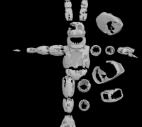 3D file FNAF / FIVE NIGHTS AT FREDDY'S Nightmare Bonnie FILES FOR COSPLAY  OR ANIMATRONICS 🎃・Template to download and 3D print・Cults