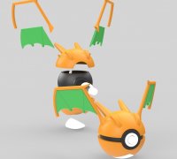 STL file Pokemon Charizard Pokeball 🐉・3D printer model to