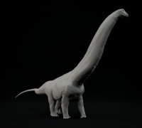 3D Printable Tarbosaurus running 1-35 scale pre-supported dinosaur by Dino  and Dog