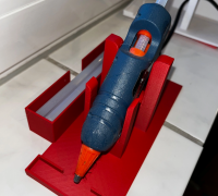 3D Printed Glue Gun Caddy Stand w Cord Wrap by Mr EC