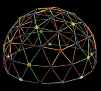 Geodesic Dome hubs for popsicle sticks by flipmarley, Download free STL  model