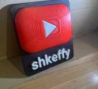 3D Printed Red & Black  Play Button 