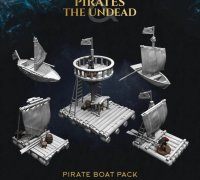Pirate Boats Rafts Pack :: UMC 02 Pirates vs the Undead :: Black Blossom  Games