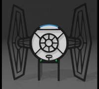 Tie Fighter Echo Dot 3 Stand by JA Prints and Crafts