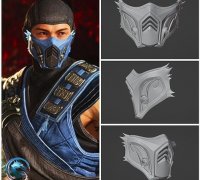 3D file Sub Zero mask from MK1 - Whiteout 🕹・3D printable model to  download・Cults