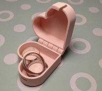 Free 3D file Key to my heart necklace & ring box 🔑・3D printer