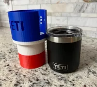 3-in-1 YETI Rambler Bottle Cup Holder Adapter, Angled by Jerrod H, Download free STL model