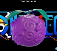 3D printable AKUMA NO MI: YAMI YAMI NO MI. KUROHIGE DEVIL FRUIT