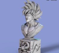 3D file Goku super sayajin bust - Dragon Ball Z 👤・3D printer